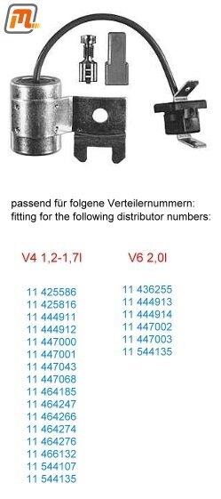 Zündverteiler Kondensator V6 2,0l  (bitte Bild beachten)