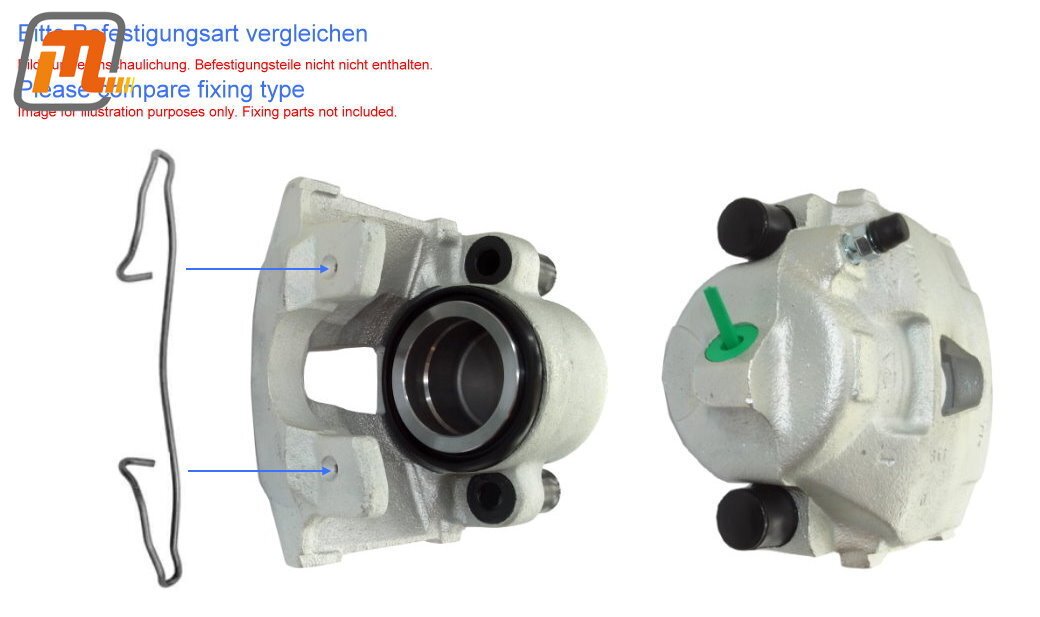 brake caliper front right hand  1,8-2,9i  51-110kW  (only for vented brake discs, without brake pads & mounting kit)