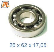 gearbox-manual main shaft guide bearing OHC 1,6l  46kW  (4-speed, gearbox type F)