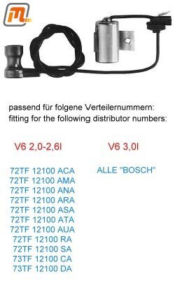 Zündverteiler Kondensator V6 2,0-2,3l  (bitte Bild beachten)